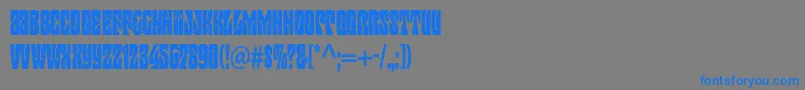 フォントMojostd – 灰色の背景に青い文字