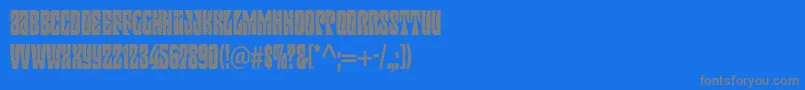 フォントMojostd – 青い背景に灰色の文字