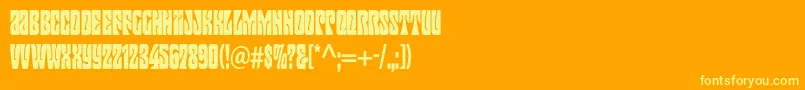 フォントMojostd – オレンジの背景に黄色の文字