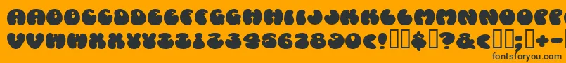 Cosmoscandy Font – Black Fonts on Orange Background