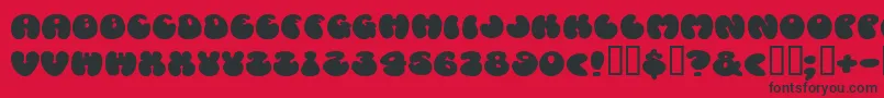 Cosmoscandy Font – Black Fonts on Red Background