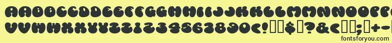 Cosmoscandy Font – Black Fonts on Yellow Background