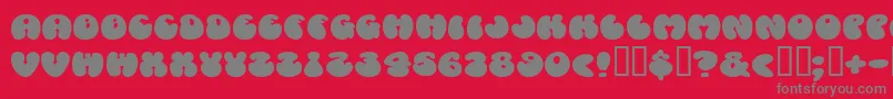 Cosmoscandy Font – Gray Fonts on Red Background