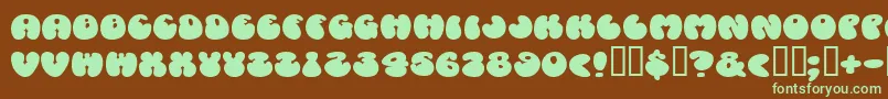 Cosmoscandy Font – Green Fonts on Brown Background