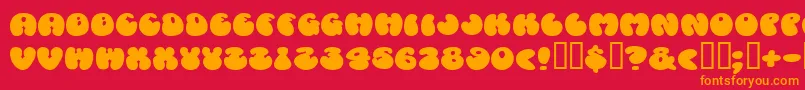 Cosmoscandy Font – Orange Fonts on Red Background