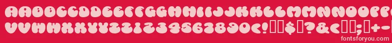 Cosmoscandy Font – Pink Fonts on Red Background