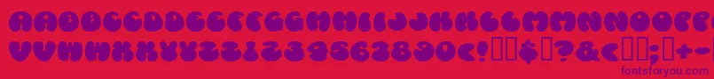 Cosmoscandy Font – Purple Fonts on Red Background