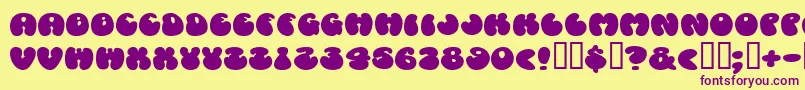 Cosmoscandy Font – Purple Fonts on Yellow Background