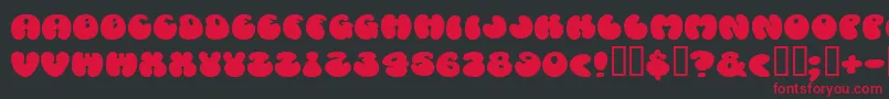 Cosmoscandy Font – Red Fonts on Black Background