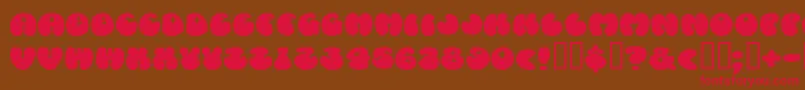Cosmoscandy Font – Red Fonts on Brown Background