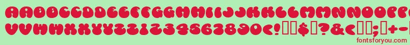 Cosmoscandy Font – Red Fonts on Green Background