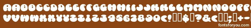 Cosmoscandy Font – White Fonts on Brown Background