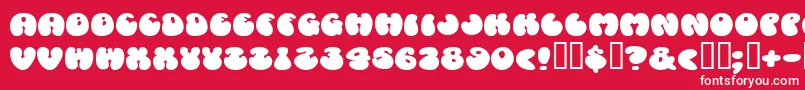 Cosmoscandy Font – White Fonts on Red Background