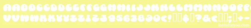 Cosmoscandy Font – White Fonts on Yellow Background