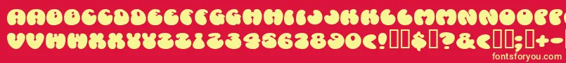 Cosmoscandy Font – Yellow Fonts on Red Background