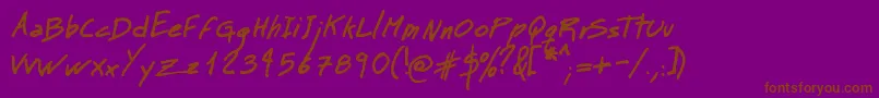 Mtmasb Font – Brown Fonts on Purple Background