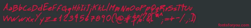 Mtmasb Font – Red Fonts on Black Background