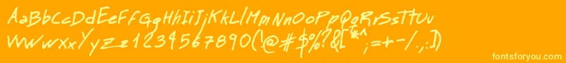 Mtmasb Font – Yellow Fonts on Orange Background