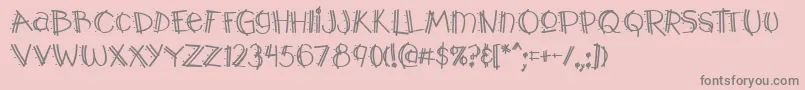 Y2kPopmuzikAoe Font – Gray Fonts on Pink Background