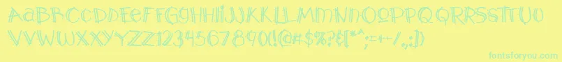 More about Y2kPopmuzikAoe Font Y2kPopmuzikAoe Font – Green Fonts on Yellow Background