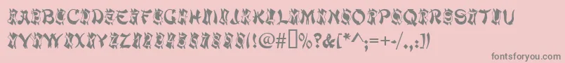 MacaoInitialsRegular Font – Gray Fonts on Pink Background