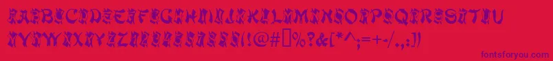 MacaoInitialsRegular Font – Purple Fonts on Red Background