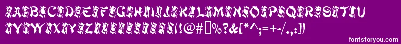 MacaoInitialsRegular Font – White Fonts on Purple Background