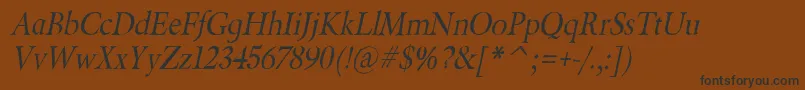 BeryliumItalic Font – Black Fonts on Brown Background