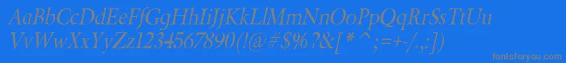 fuente BeryliumItalic – Fuentes Grises Sobre Fondo Azul