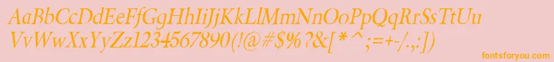 BeryliumItalic Font – Orange Fonts on Pink Background