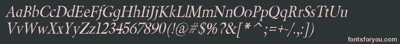 BeryliumItalic Font – Pink Fonts on Black Background