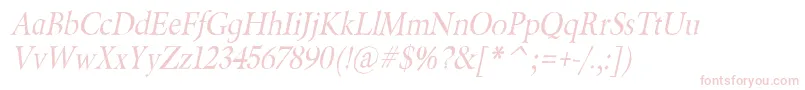 BeryliumItalic Font – Pink Fonts on White Background