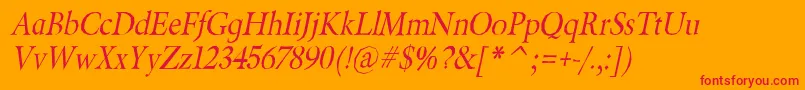 fuente BeryliumItalic – Fuentes Rojas Sobre Fondo Naranja