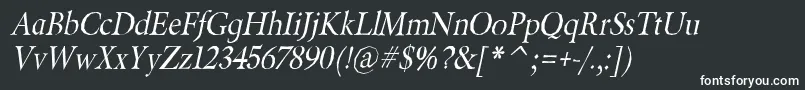 BeryliumItalic Font – White Fonts on Black Background