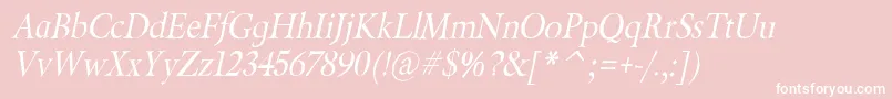 BeryliumItalic Font – White Fonts on Pink Background