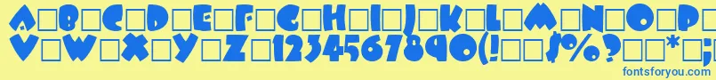 BarbaraRegular Font – Blue Fonts on Yellow Background