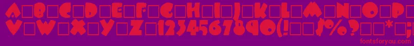 BarbaraRegular Font – Red Fonts on Purple Background