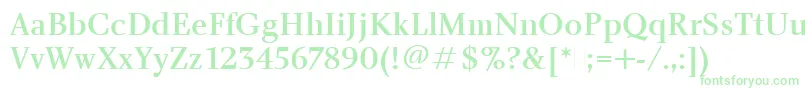 CharlotteMediumPlain Font – Green Fonts on White Background