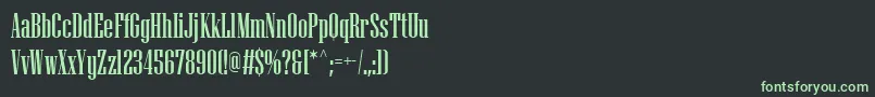 フォントNiagaraSolid – 黒い背景に緑の文字