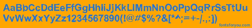 Lisätietoja Dirty02Bold-fontista Dirty02Bold-fontti – siniset fontit oranssilla taustalla