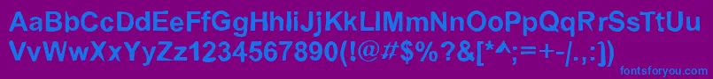 Dirty02Bold Font – Blue Fonts on Purple Background