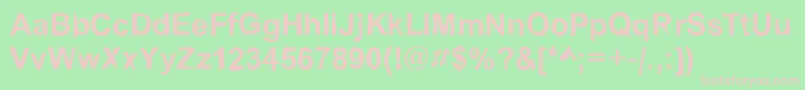 Dirty02Bold-Schriftart – Rosa Schriften auf grünem Hintergrund