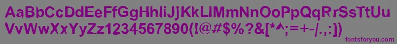 Dirty02Bold Font – Purple Fonts on Gray Background