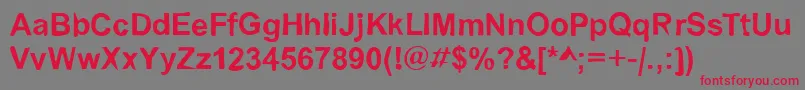 Dirty02Bold Font – Red Fonts on Gray Background