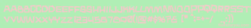 Noodle ffy Font – Pink Fonts on Green Background