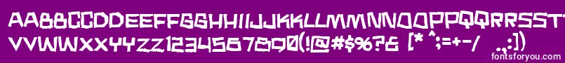 Noodle ffy Font – White Fonts on Purple Background