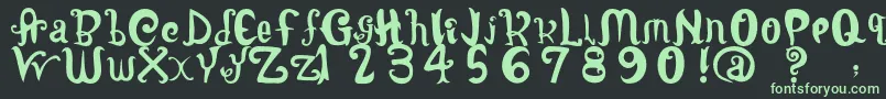 LatepubertyRegular2 Font – Green Fonts on Black Background