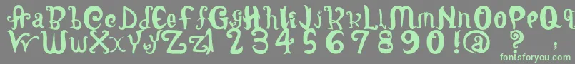 LatepubertyRegular2 Font – Green Fonts on Gray Background