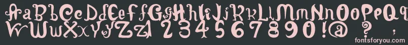 LatepubertyRegular2-Schriftart – Rosa Schriften auf schwarzem Hintergrund