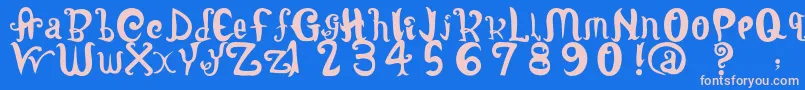 LatepubertyRegular2 Font – Pink Fonts on Blue Background